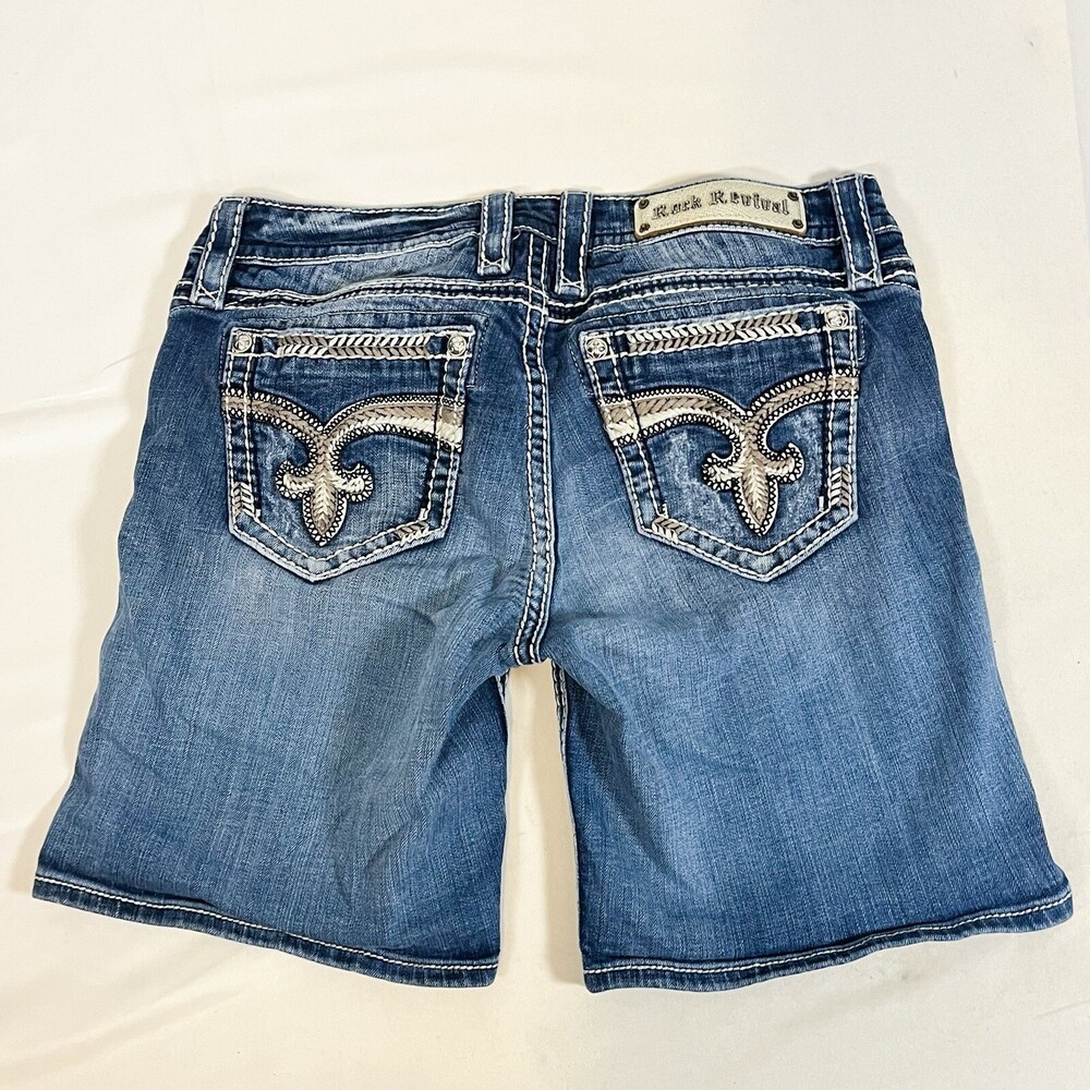 Rock Revival Ysabelle Womens Denim Jean Shorts Size 31